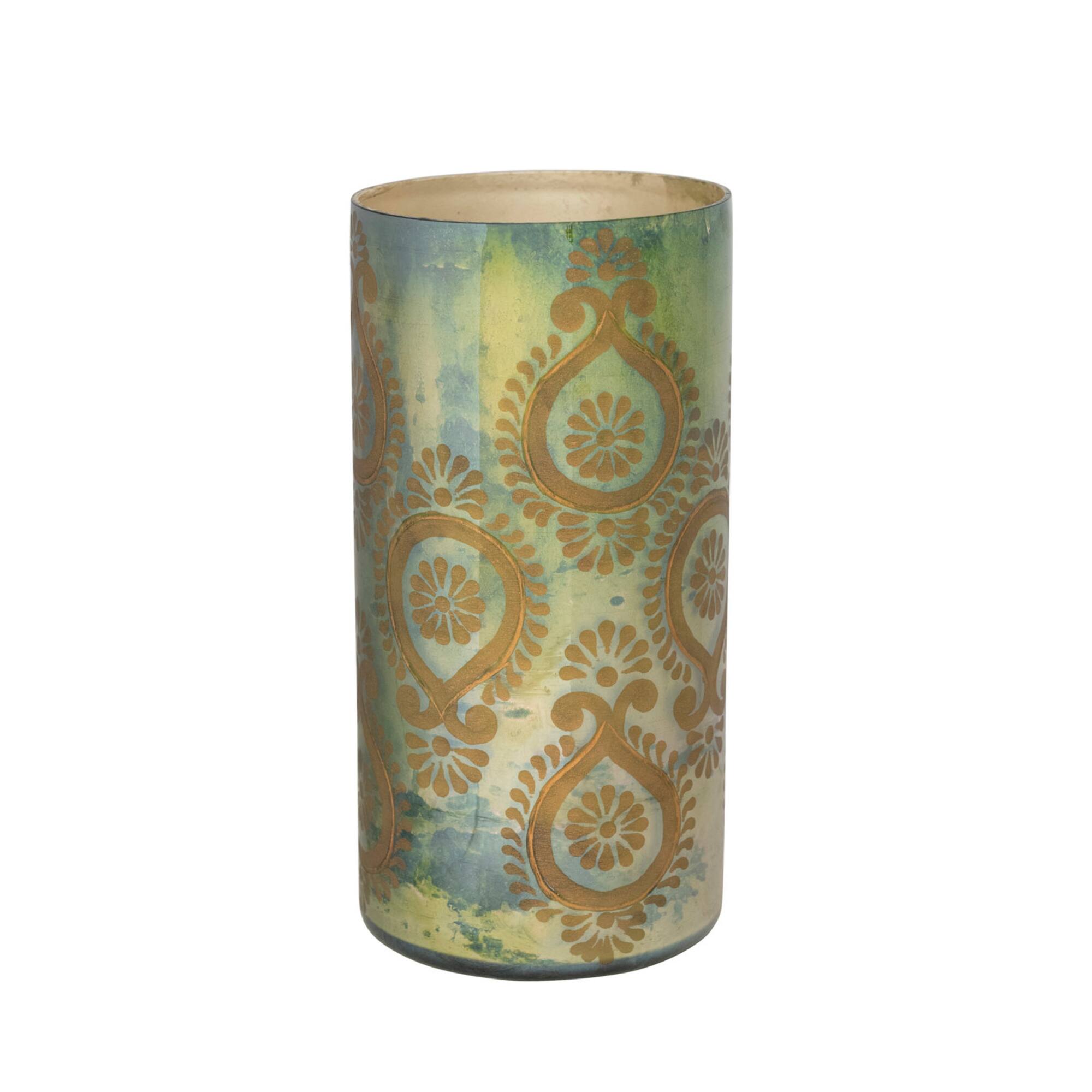 Hello Honey® 7.5" Round Etched Mercury Glass Vase